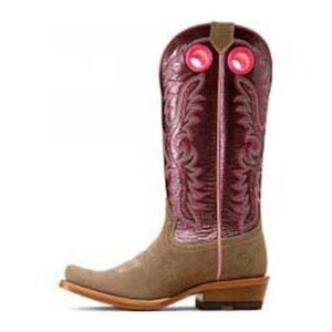 Ariat Womens Futurity Boon Smokey Roughout-Fine Wine Patent Boot 10047069  11B